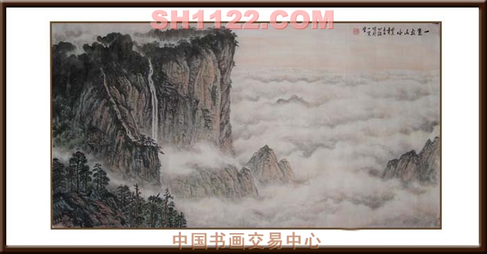 山水画〈一览众山小〉（已售）