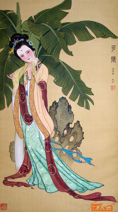 可卿（绢）117cm*66cm