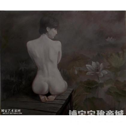 张树声 芙蓉 类别: 人物油画