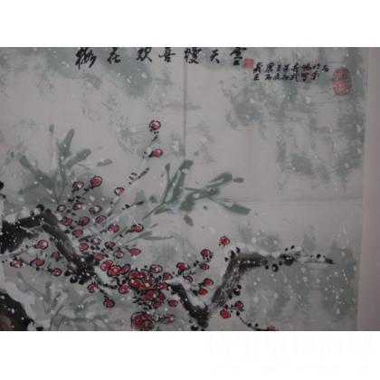 熊飞 梅花欢喜漫天雪 类别: 当代水墨画