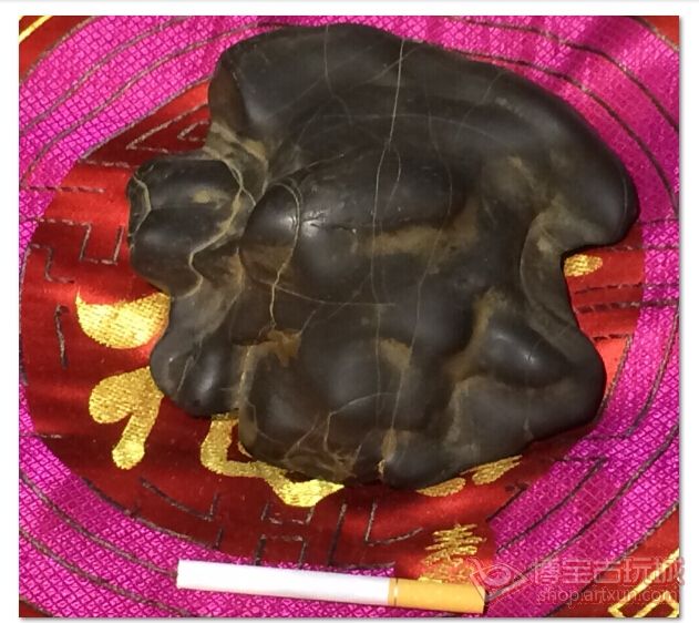 奇石 天然 观赏石 广西来宾水冲卷文 龟
